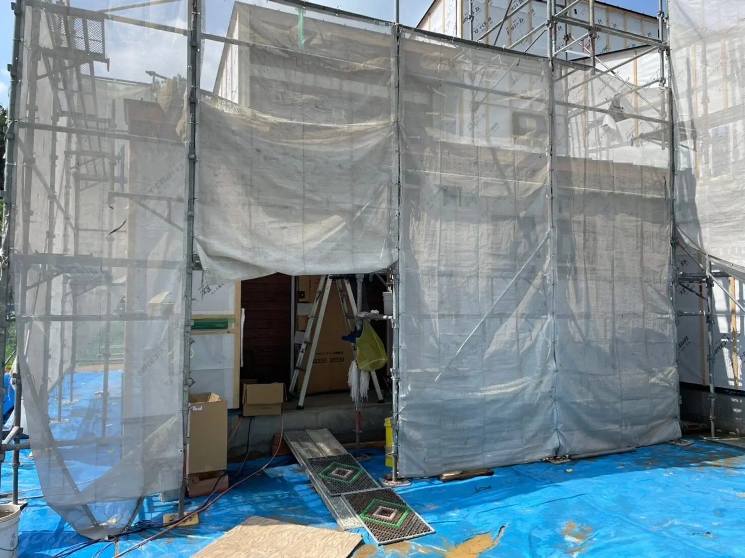 新築工事 O様邸 足場解体 水嶋建設 豊田市 みよし市 日進市で家を建てるなら自然素材の注文住宅